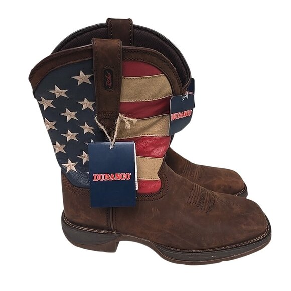 Durango Men's Patriotic Square Toe Western Boots DB5554 Brown Size 10EE - Picture 2 of 7